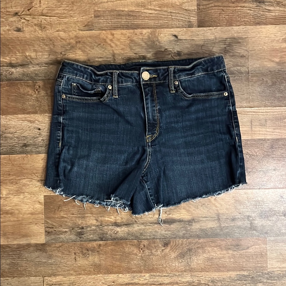 Seven7 Dark Blue Jean Shorts for Women